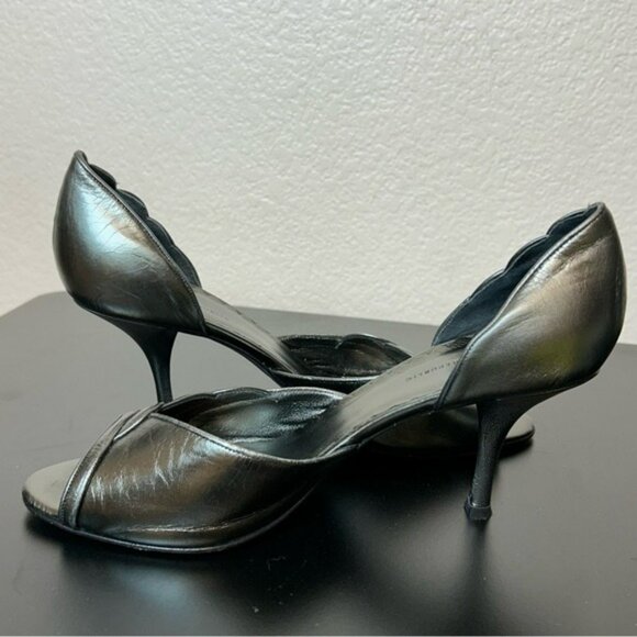Banana Republic Women's Metallic Open-Toe 3" Heels Size‎ 9 *Small flaw - Picture 9 of 11